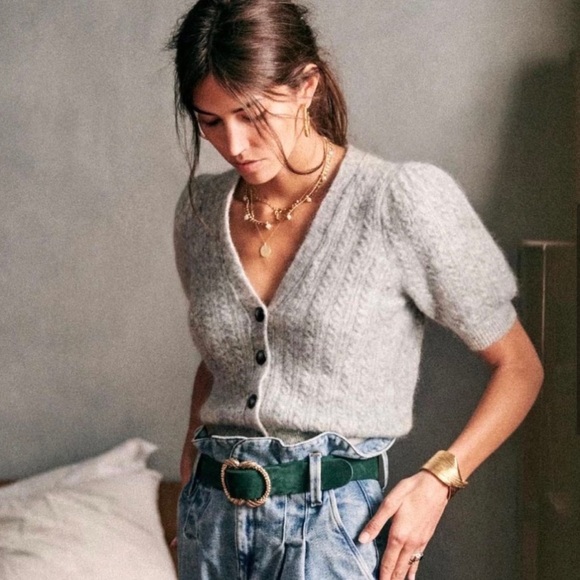 (RARE) NWT Sézane Artemis Belt in Bottle Green - Picture 2 of 9